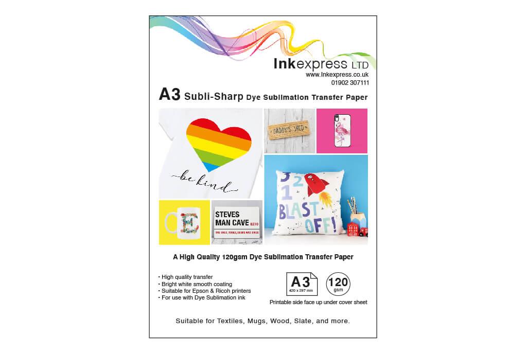 sublimation ink transfer paper