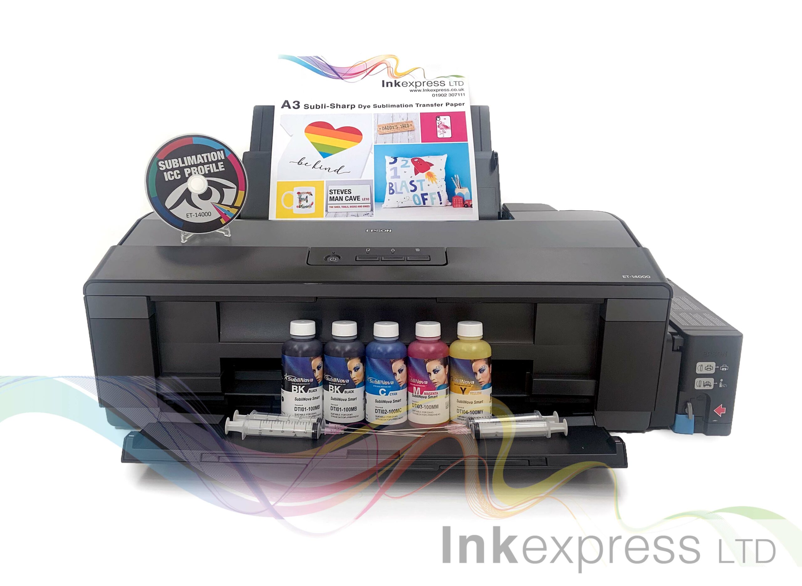 Tub kant Appartement Sublimation Starter Package: EPSON ET-14000 - A3/A3+ Printer + 5 x 100ml  Ink & Paper | Ink Express