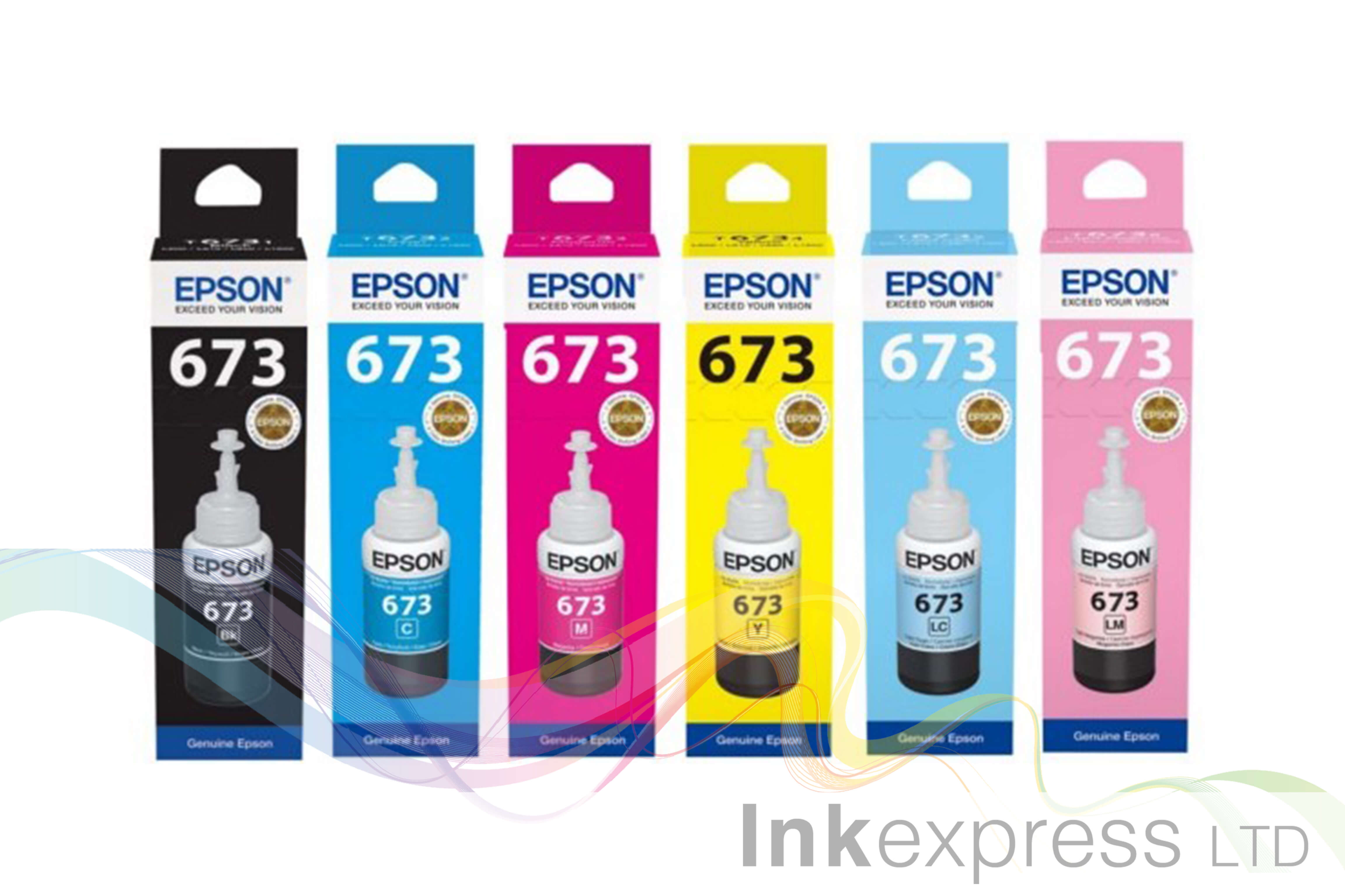 Epson Original 673 Ink Bottle Set For Ecotank Printers Genuine Epson