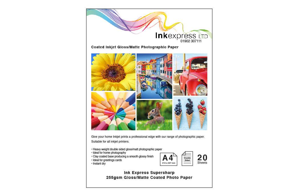 Ink Express A4 255gsm Standard Gloss/Matte Photo Paper Ink Express