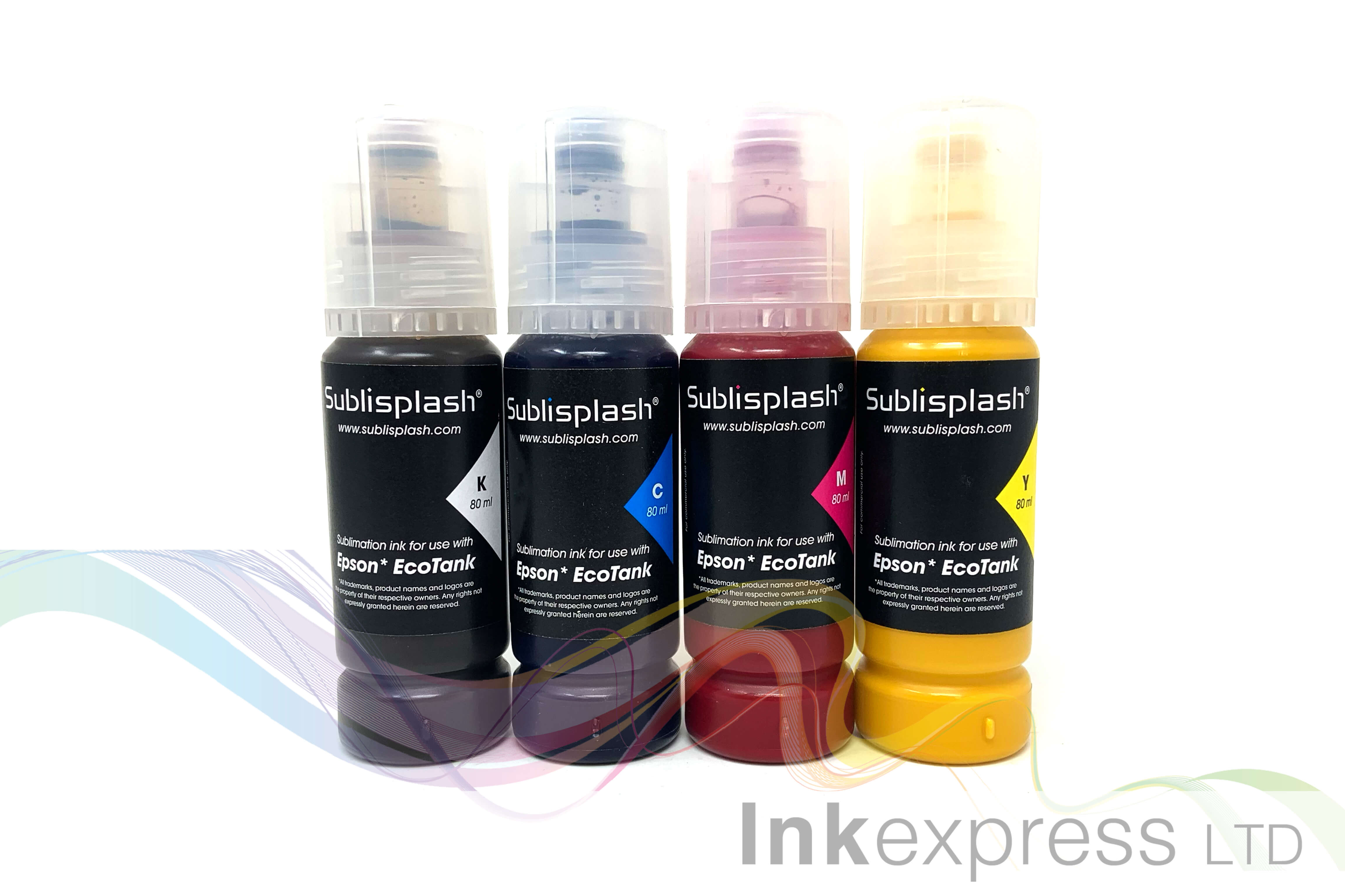 Sublisplash Sublimation Set for Epson Ecotank ET-2700/2750 80ml Bottles |  Ink Express