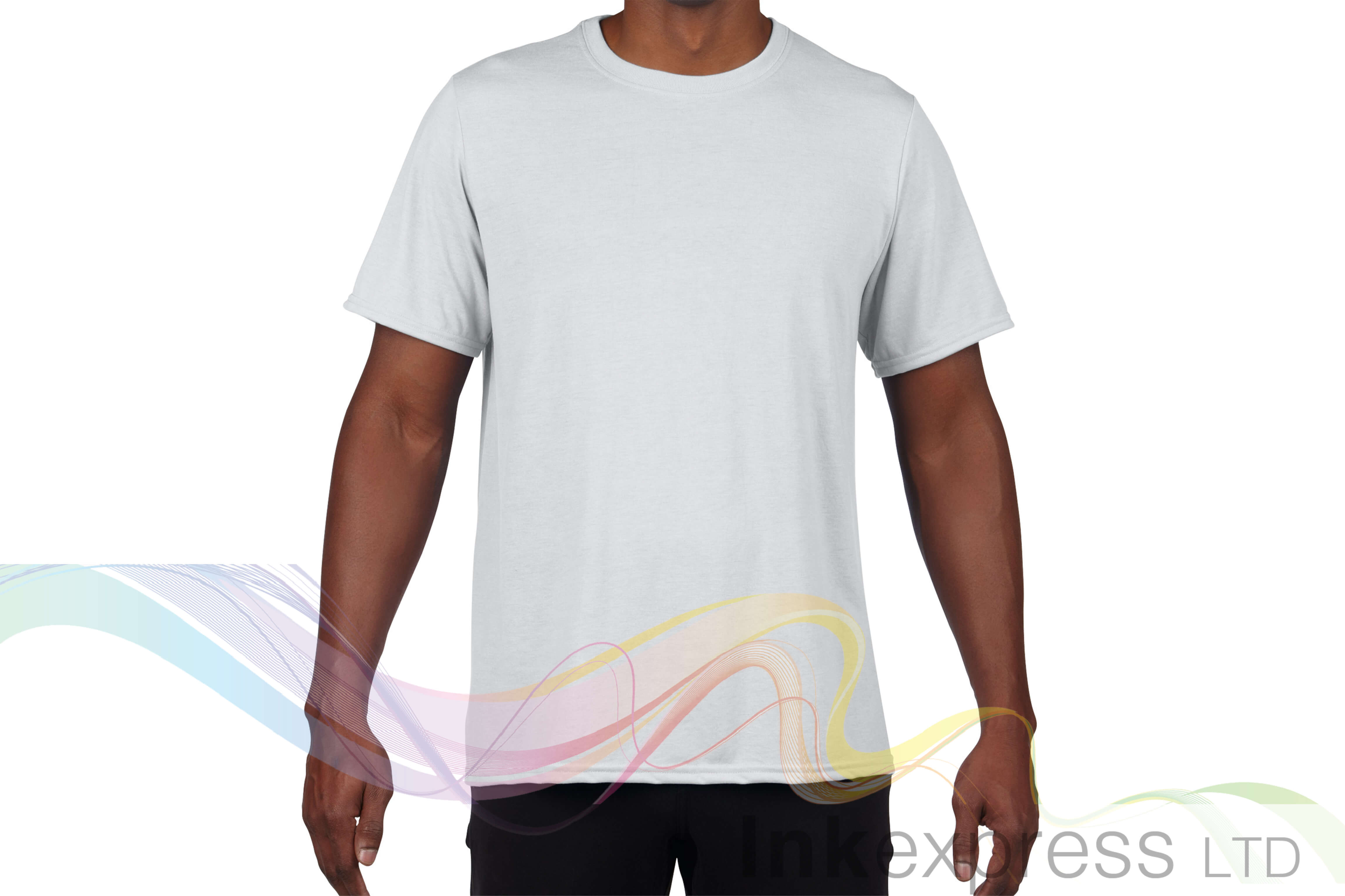 Gildan 100% Polyester Mens White Performance T-Shirts | Ink Express