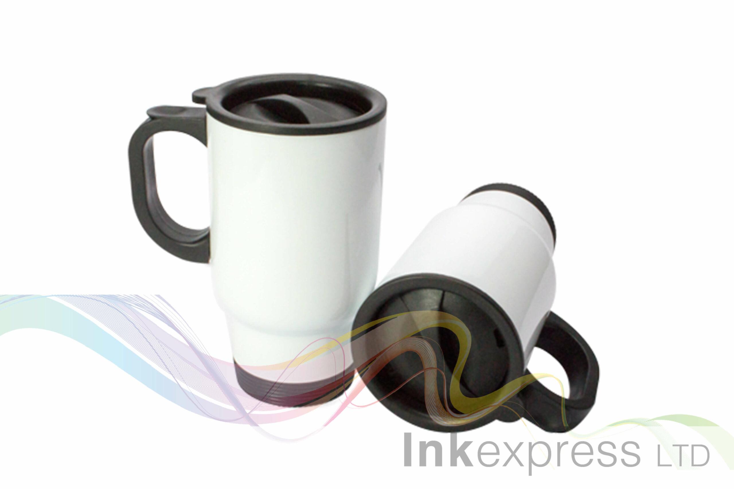 Sublimation 14oz White Stainless Steel Travel Mugs with Gift Boxes