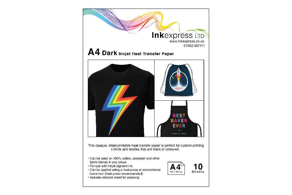 Inkjet Heat Transfer Starter Package EPSON ET2710 A4 Printer + 4 x