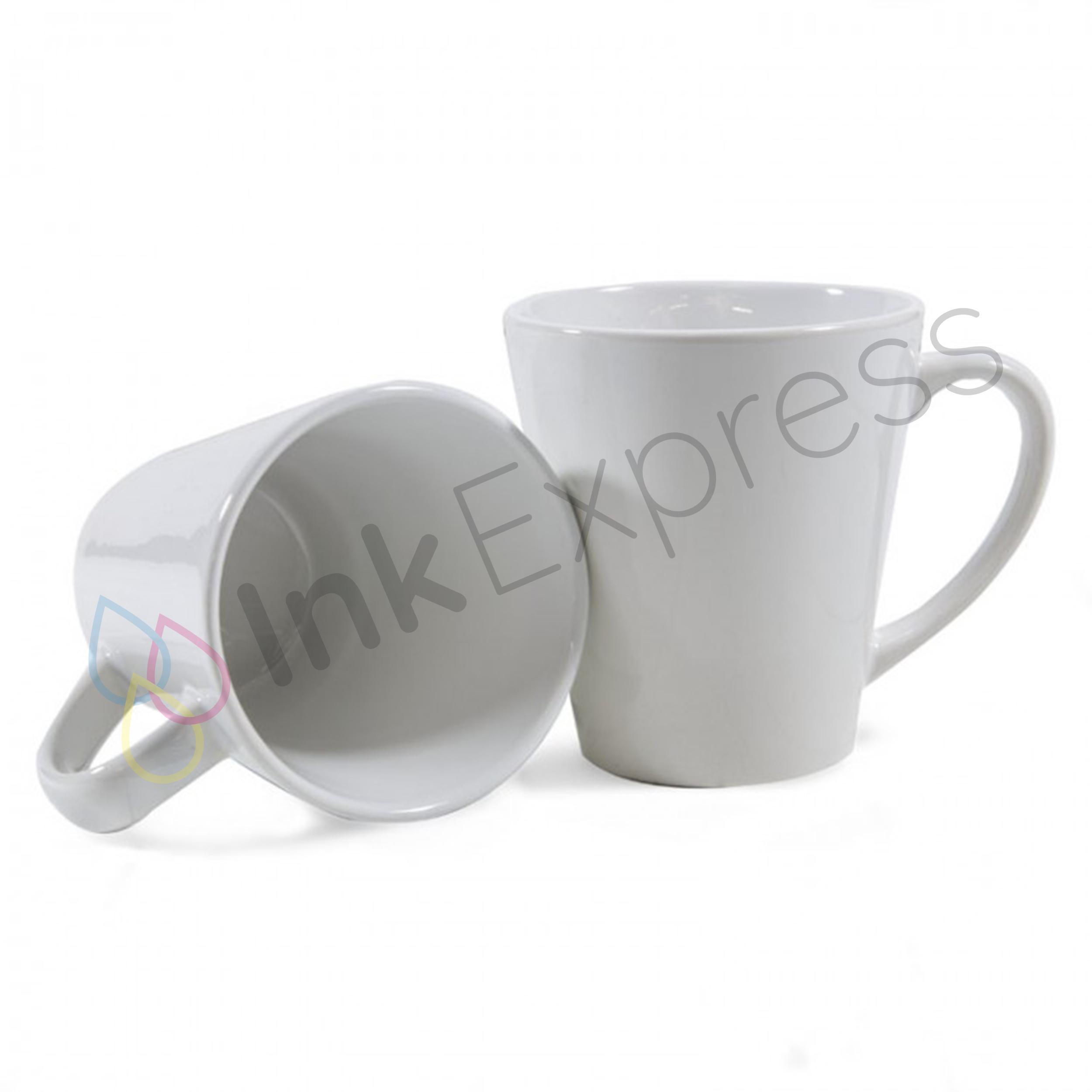 White Ceramic Sublimation Latte Mug - 12oz.