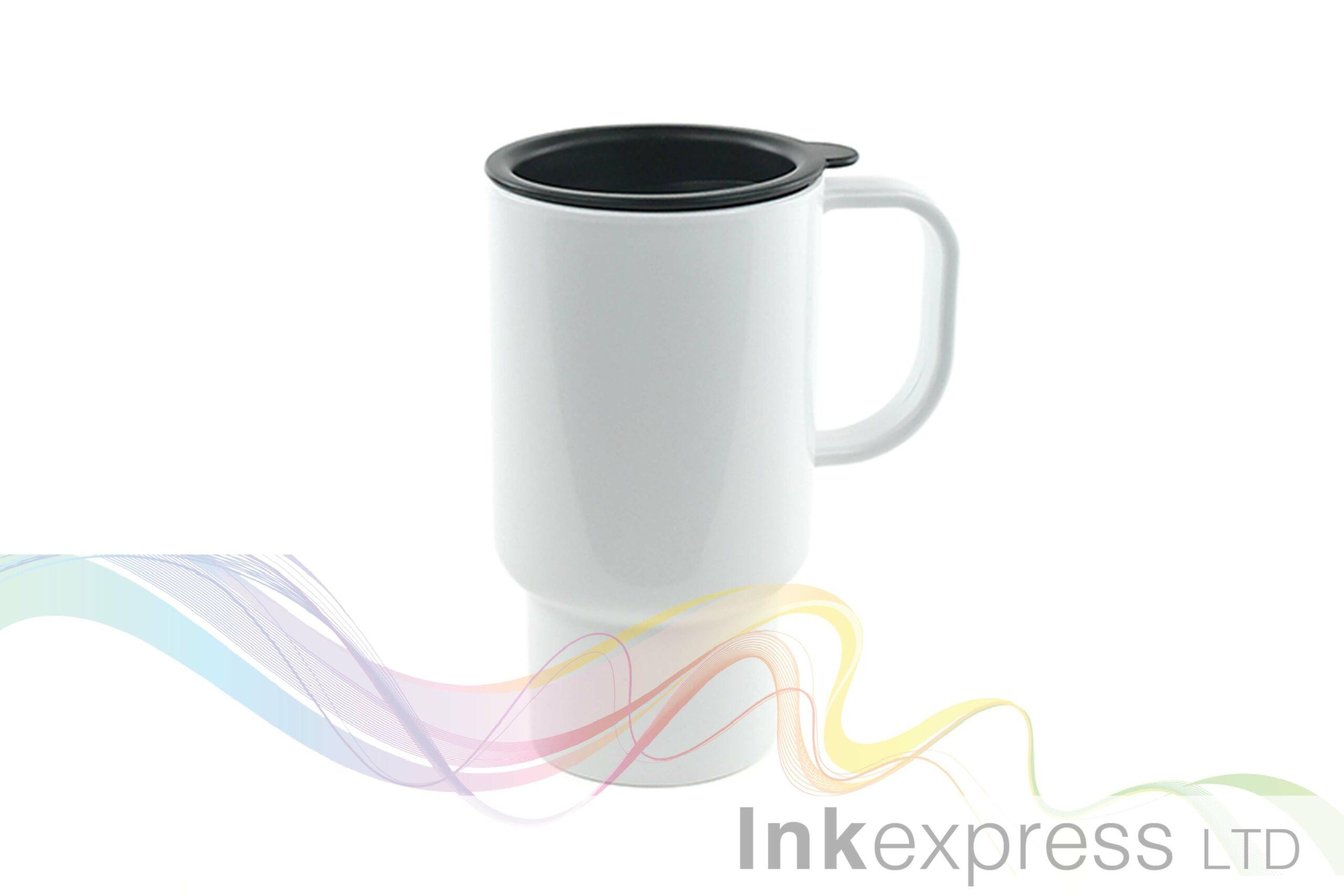 Sublimation 14oz White Polymer Travel Mugs Ink Express