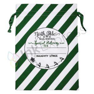 100% polyester large linen striped sublimation Christmas sacks, part of our sublimation Christmas blanks collection. Perfect for custom festive designs and holiday gifts, these durable sublimation Christmas sacks are ideal for creating personalised seasonal gifts.
