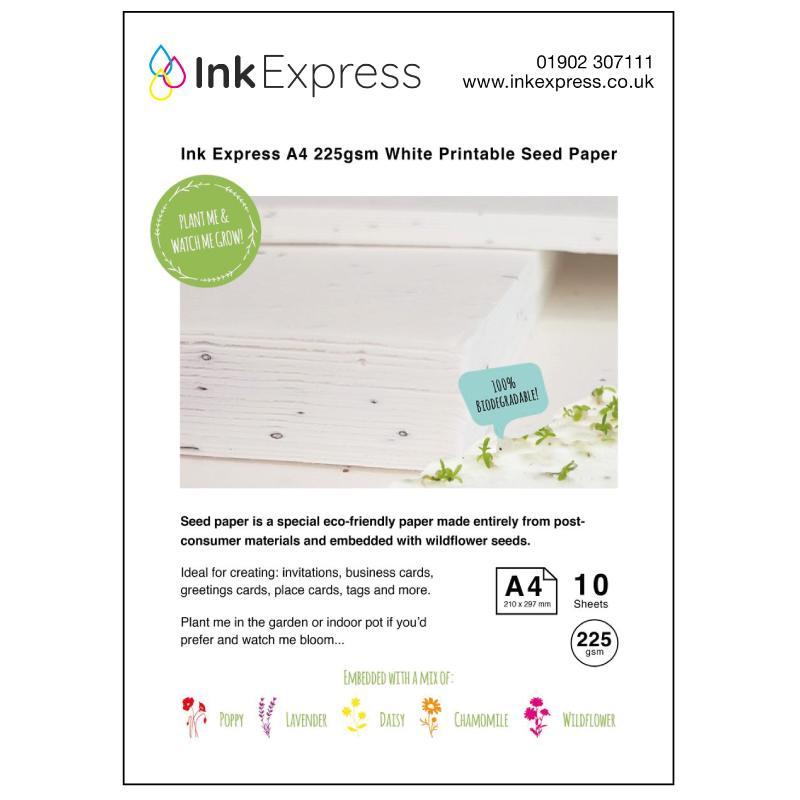 A4- Plantable Wildflower Seeds Paper 200gsm (Pack 10)