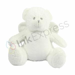 Sublimation Mumbles Zippie Angel Bear plush toy, perfect for creating personalised Christmas gifts. This charming decoration is part of our Christmas sublimation blanks collection, ideal for adding a festive touch to your Christmas celebrations and making memorable keepsakes.