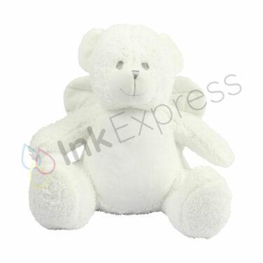 Sublimation Mumbles Zippie Angel Bear plush toy, perfect for creating personalised Christmas gifts. This charming decoration is part of our Christmas sublimation blanks collection, ideal for adding a festive touch to your Christmas celebrations and making memorable keepsakes.