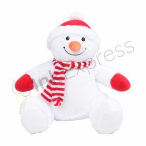 Sublimation Mumbles Zippie Snowman plush toy, perfect for creating personalised Christmas gifts. This charming decoration is part of our Christmas sublimation blanks collection, ideal for adding a festive touch to your Christmas celebrations and making memorable keepsakes.