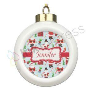 Ceramic Christmas bauble with printable insert, perfect for customisation. This sublimation bauble is part of our Christmas sublimation blanks collection, allowing you to create unique holiday decorations. Ideal as a ceramic sublimation ornament, it makes a memorable gift for festive occasions.