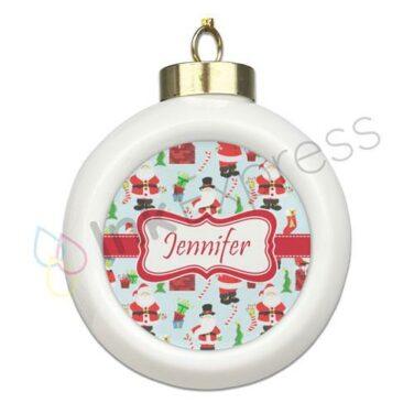 Ceramic Christmas bauble with printable insert, perfect for customisation. This sublimation bauble is part of our Christmas sublimation blanks collection, allowing you to create unique holiday decorations. Ideal as a ceramic sublimation ornament, it makes a memorable gift for festive occasions.