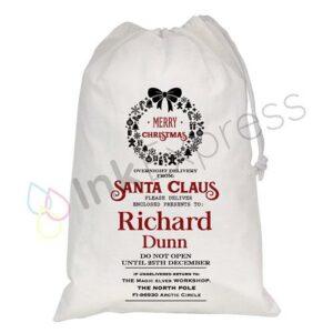 100% polyester sublimation Christmas sacks as part of the sublimation Christmas blanks range.