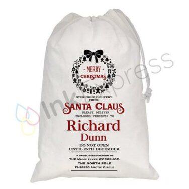 100% polyester sublimation Christmas sacks as part of the sublimation Christmas blanks range.